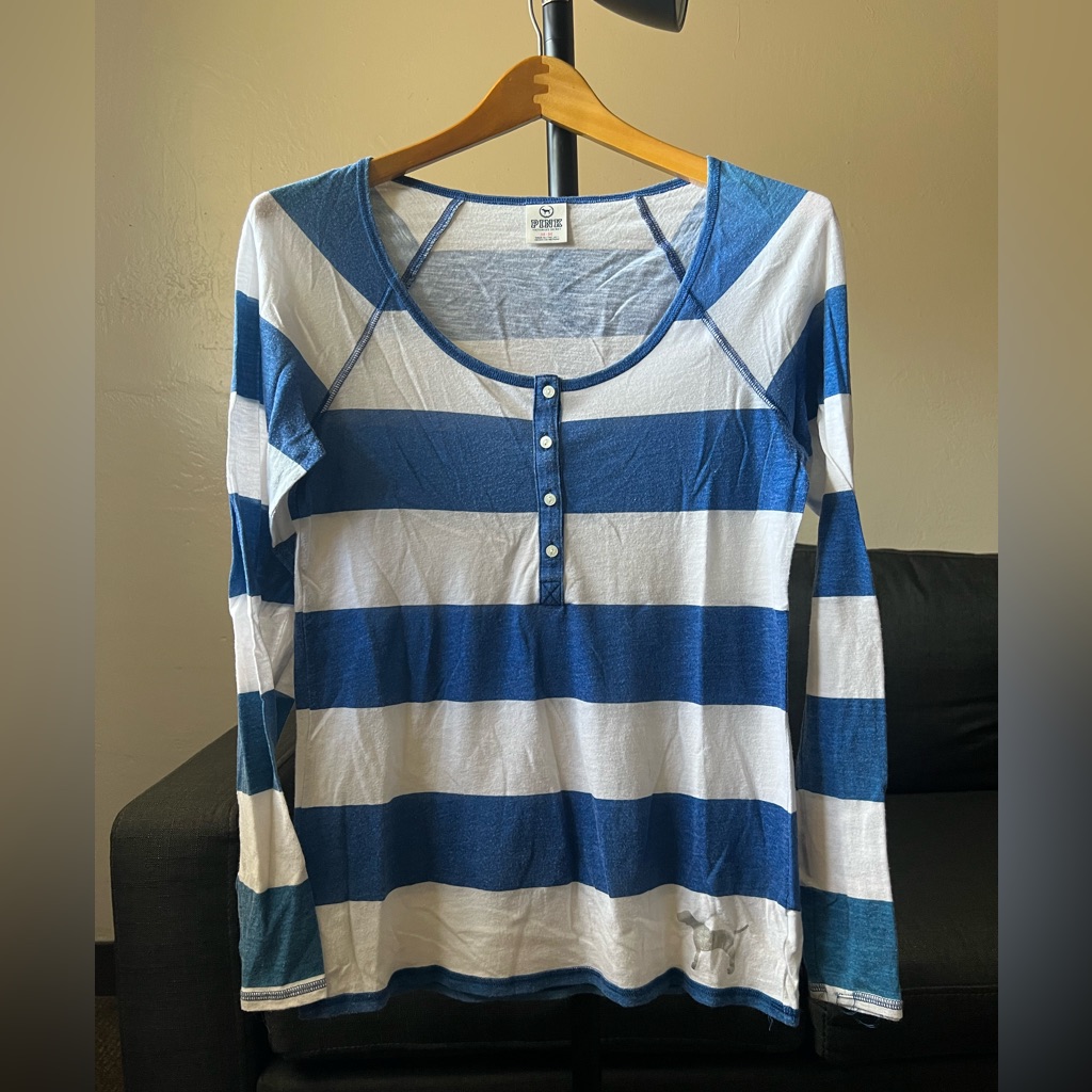 Pink Striped Long Sleeve Shirt
